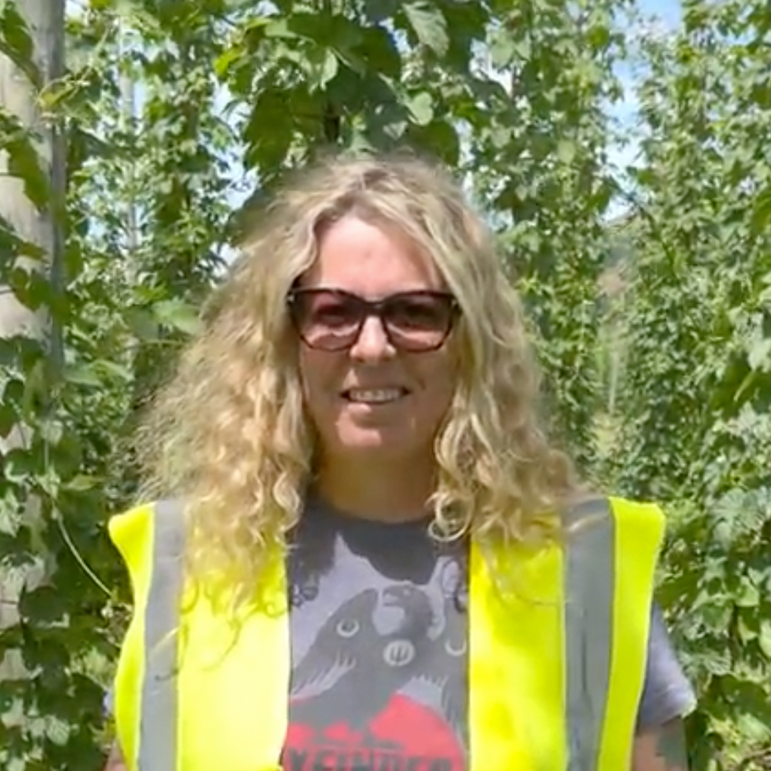 A viticulturist in the field